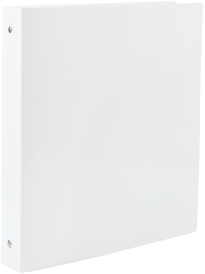 White Plastic 1 Inch 3-Ring Pink Plastic Binder