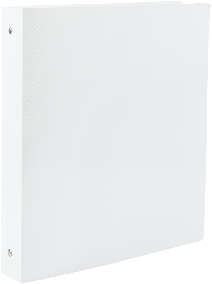 White Plastic 1 Inch 3-Ring Pink Plastic Binder