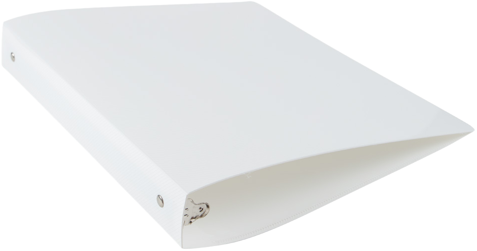 White Plastic 1 Inch 3-Ring Pink Plastic Binder