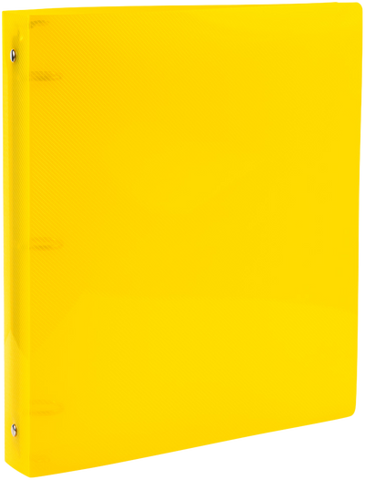 Yellow Plastic 1 Inch 3-Ring Pink Plastic Binder