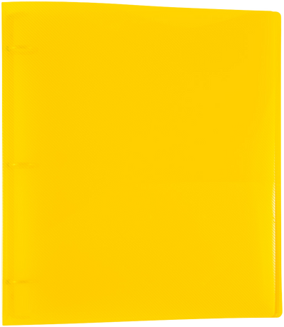 Yellow Plastic 1 Inch 3-Ring Pink Plastic Binder