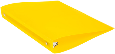Yellow Plastic 1 Inch 3-Ring Pink Plastic Binder