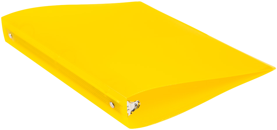 Yellow Plastic 1 Inch 3-Ring Pink Plastic Binder