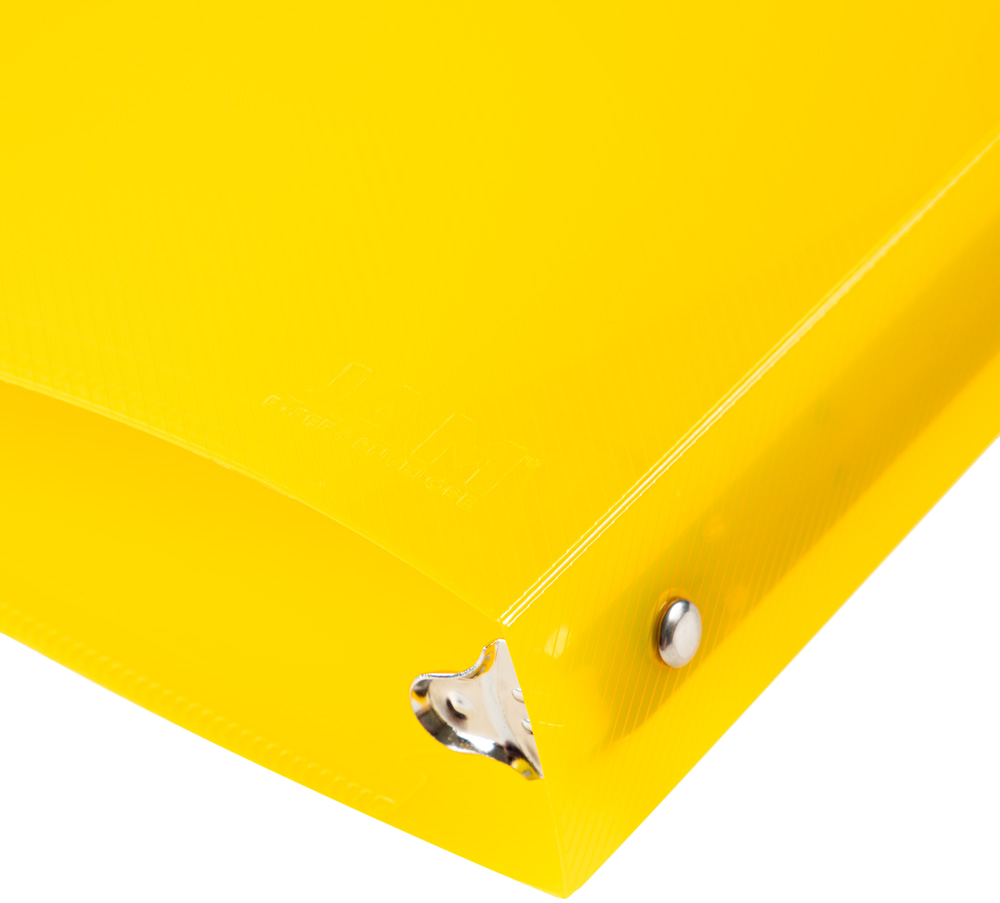Yellow Plastic 1 Inch 3-Ring Pink Plastic Binder