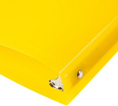 Yellow Plastic 1 Inch 3-Ring Pink Plastic Binder