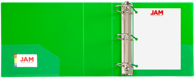 Green Plastic 4 Inch 3-Ring Binder