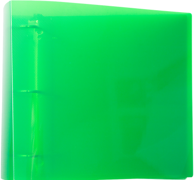 Green Plastic 4 Inch 3-Ring Binder