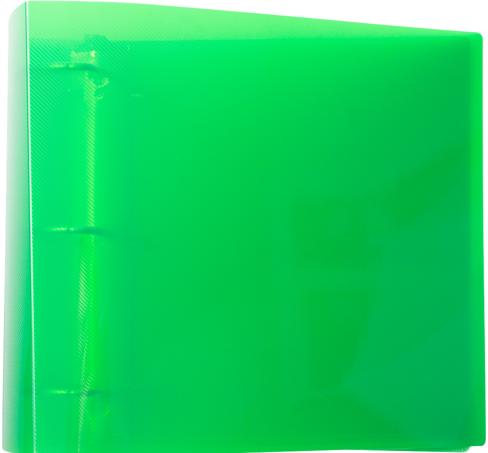 Green Plastic 4 Inch 3-Ring Binder