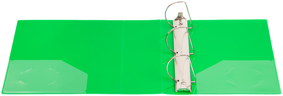 Green Plastic 4 Inch 3-Ring Binder