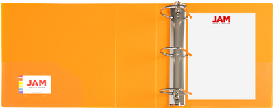 Orange Plastic 4 Inch 3-Ring Binder