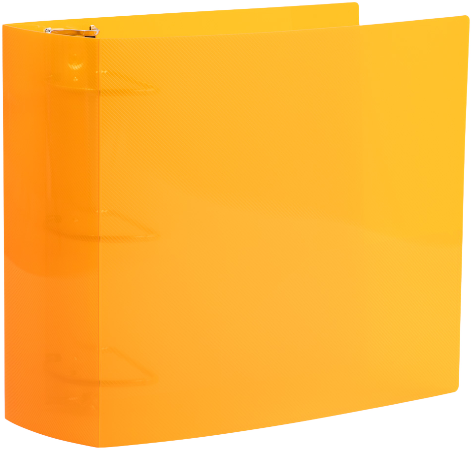 Orange Plastic 4 Inch 3-Ring Binder