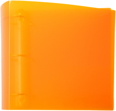 Orange Plastic 4 Inch 3-Ring Binder