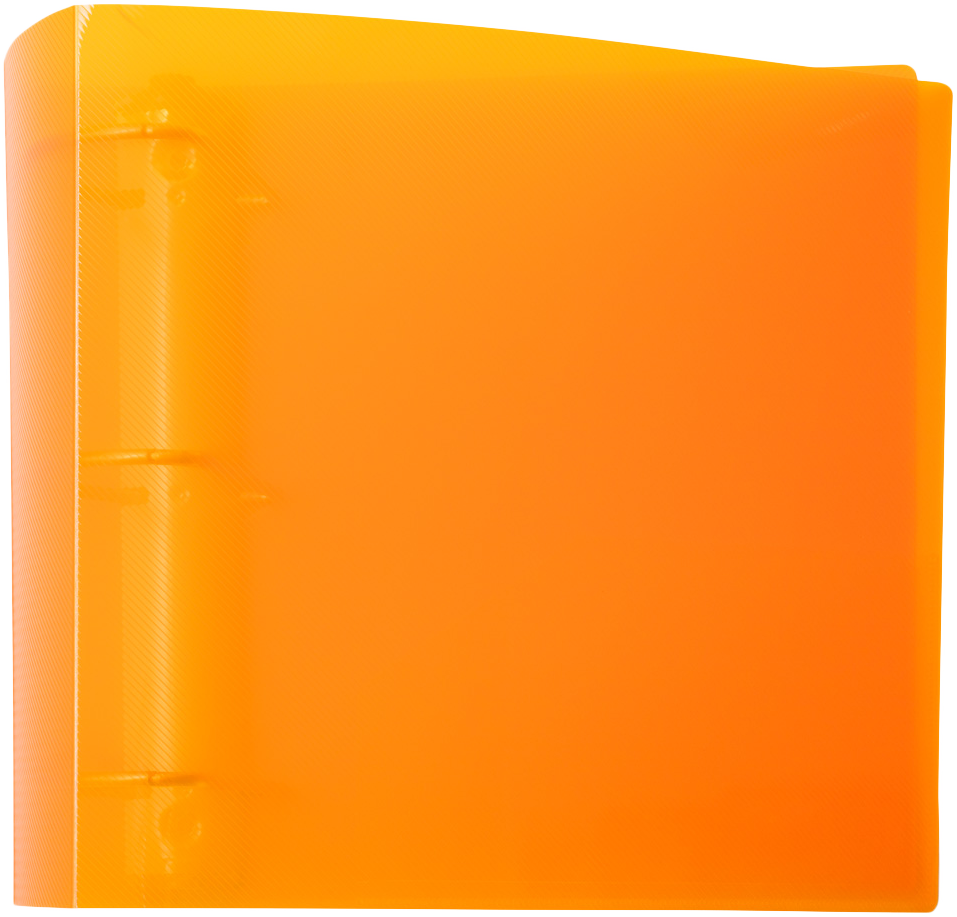 Orange Plastic 4 Inch 3-Ring Binder