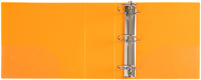 Orange Plastic 4 Inch 3-Ring Binder