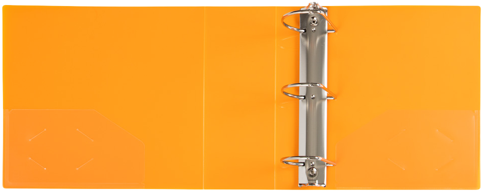 Orange Plastic 4 Inch 3-Ring Binder