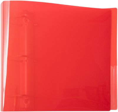 Red Plastic 4 Inch 3-Ring Binder