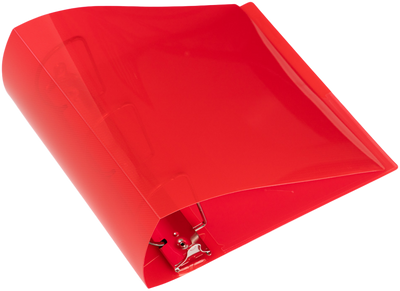 Red Plastic 4 Inch 3-Ring Binder