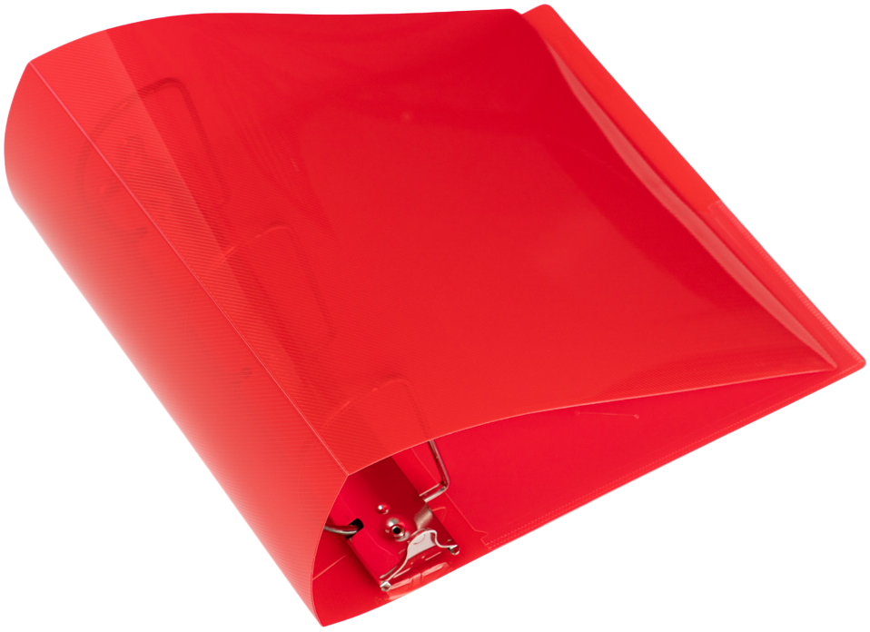 Red Plastic 4 Inch 3-Ring Binder