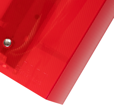 Red Plastic 4 Inch 3-Ring Binder