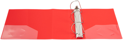 Red Plastic 4 Inch 3-Ring Binder