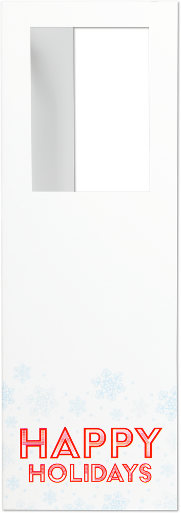 White Gloss Happy Holidays 6 1/2 x 2 1/4 Photo Booth Photo Holder