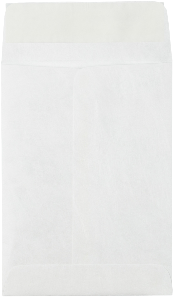 White Tyvek 14lb 5 1/2 x 7 1/2 Open End Envelopes with Peel & Seal