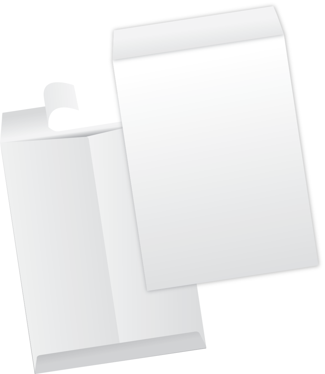 White Tyvek® 14lb 4 1/8 x 9 1/2 Open End Envelopes with Peel and Seal