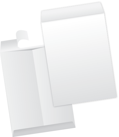 White Tyvek® 14lb 4 1/8 x 9 1/2 Open End Envelopes with Peel and Seal