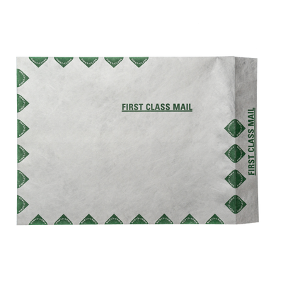 White Tyvek® 14lb 6 x 9 Open End First Class Envelopes with Peel and Seal