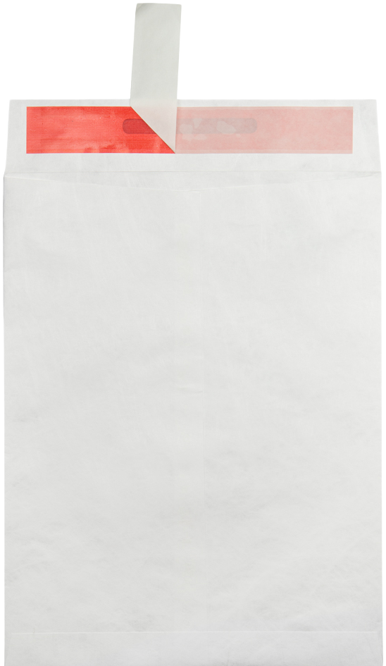 White Tyvek 14lb 10 x 13 Open End Tamper Evident Envelopes with Peel & Seal