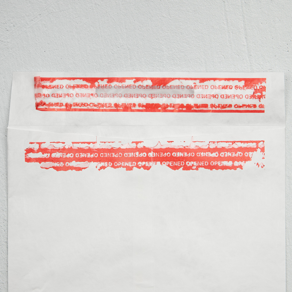 White Tyvek 14lb 10 x 13 Open End Tamper Evident Envelopes with Peel & Seal
