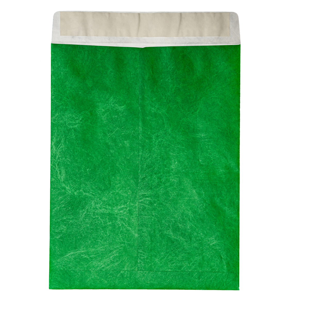 Green Tyvek® 14lb 12 x 15 1/2 Open End Envelopes with Peel and Seal