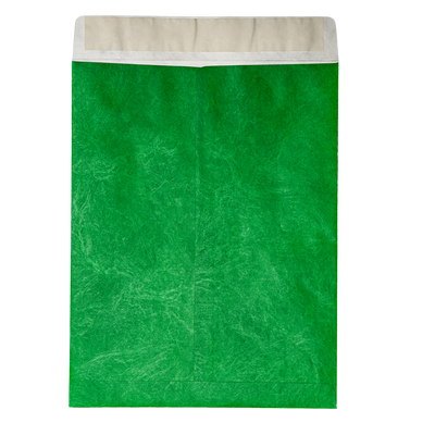 Green Tyvek® 14lb 12 x 15 1/2 Open End Envelopes with Peel and Seal