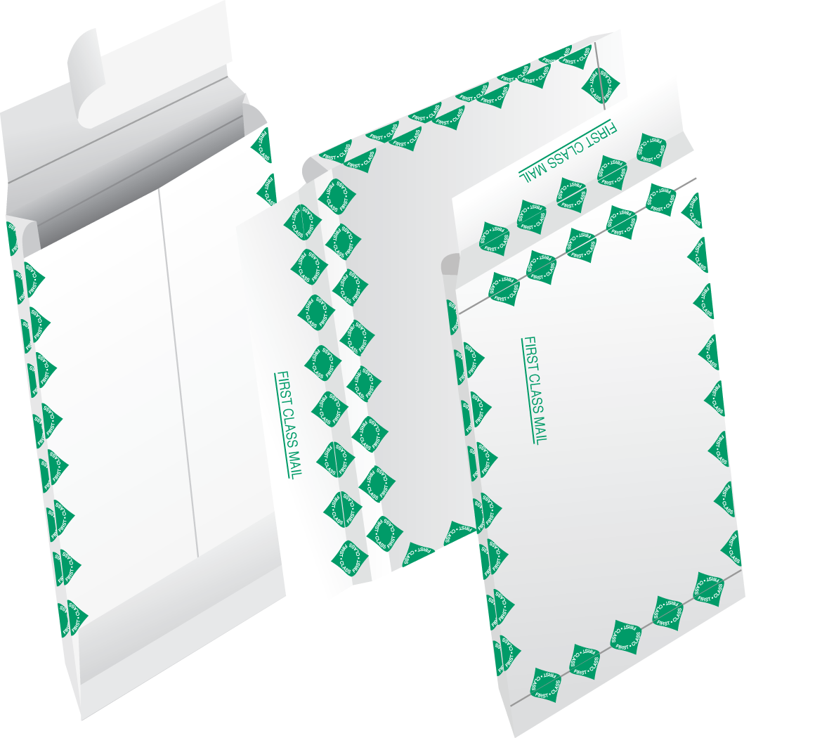 White Tyvek® 18lb 10 x 13 x 1 1/2 First Class Expansion Envelopes with Peel and Seal