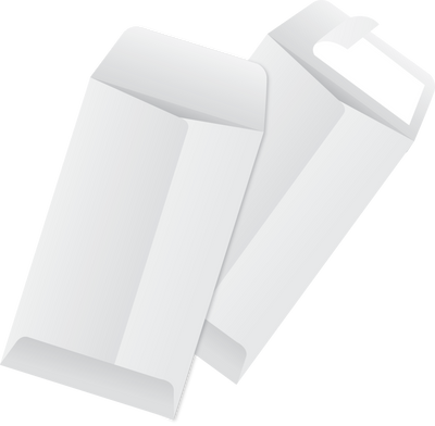 White Tyvek® 14lb #7 Coin (3 1/2 x 6 1/2) Envelopes with Peel and Seal