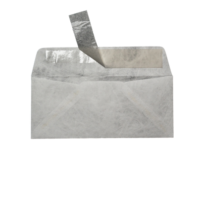 White Tyvek® 14lb #10 (4 1/8 x 9 1/2) Envelopes with Peel and Seal