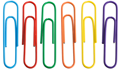 Rainbow Assorted Jumbo 2 Inch Paper Clips - 6 Packs of 75