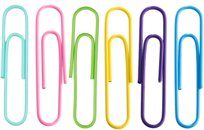 Spring Assorted Jumbo 2 Inch Paper Clips - 6 Packs of 75