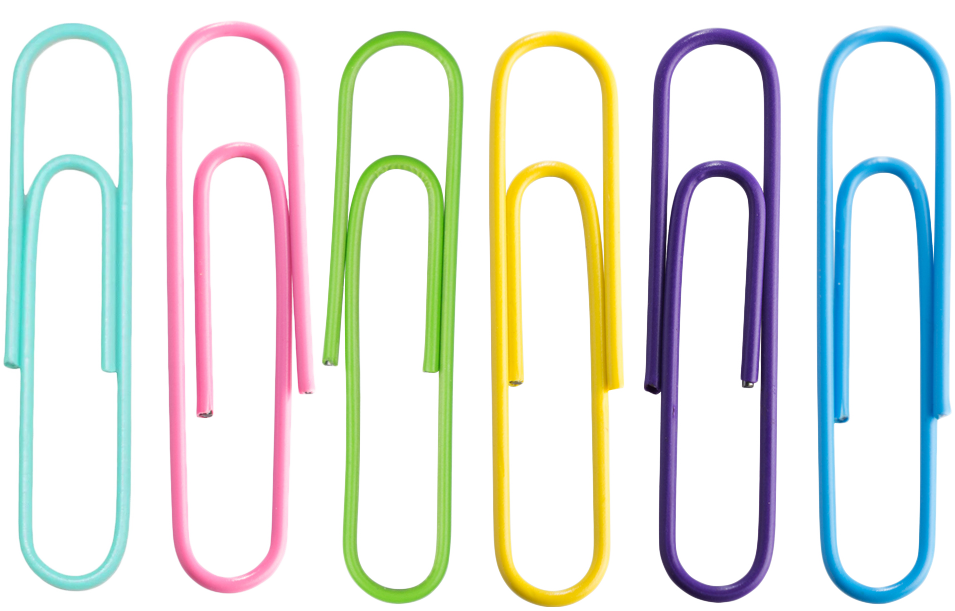 Spring Assorted Jumbo 2 Inch Paper Clips - 6 Packs of 75