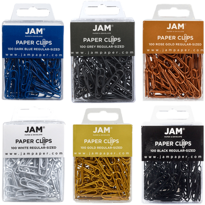 Business Assorted Standard 1 1/4 Inch Paper Clips - 6 Packs of 100