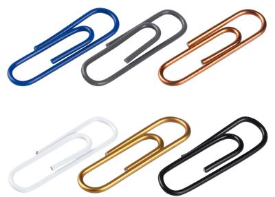 Business Assorted Standard 1 1/4 Inch Paper Clips - 6 Packs of 100