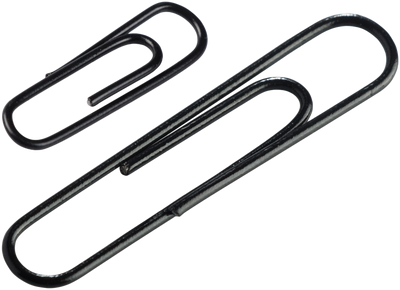 Black Standard & Jumbo Paper Clips Assortment Pack - 1 Pack Each (175 Clips Total)