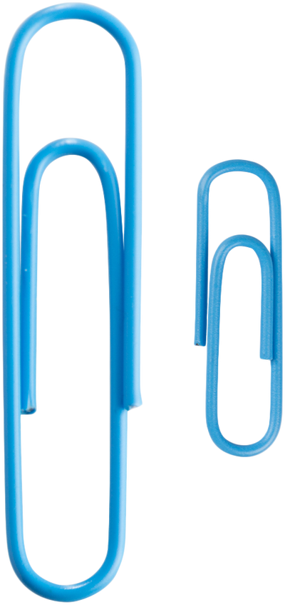 Baby Blue Standard & Jumbo Paper Clips Assortment Pack - 1 Pack Each (175 Clips Total)