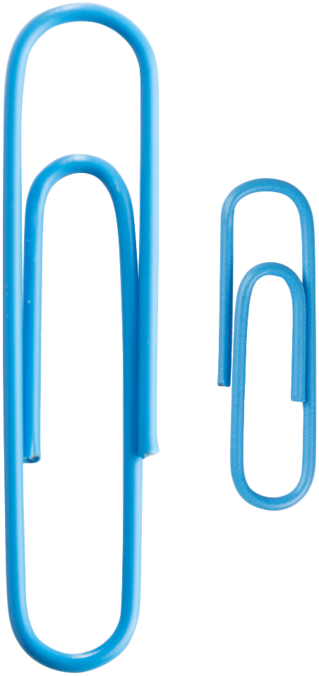 Baby Blue Standard & Jumbo Paper Clips Assortment Pack - 1 Pack Each (175 Clips Total)