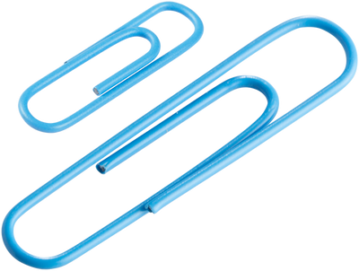 Baby Blue Standard & Jumbo Paper Clips Assortment Pack - 1 Pack Each (175 Clips Total)
