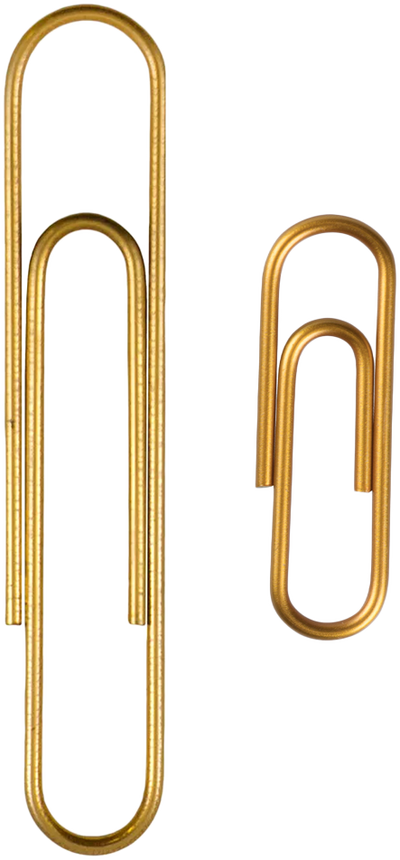 Gold Standard & Jumbo Paper Clips Assortment Pack - 1 Pack Each (175 Clips Total)