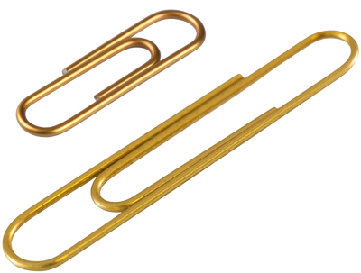 Gold Standard & Jumbo Paper Clips Assortment Pack - 1 Pack Each (175 Clips Total)
