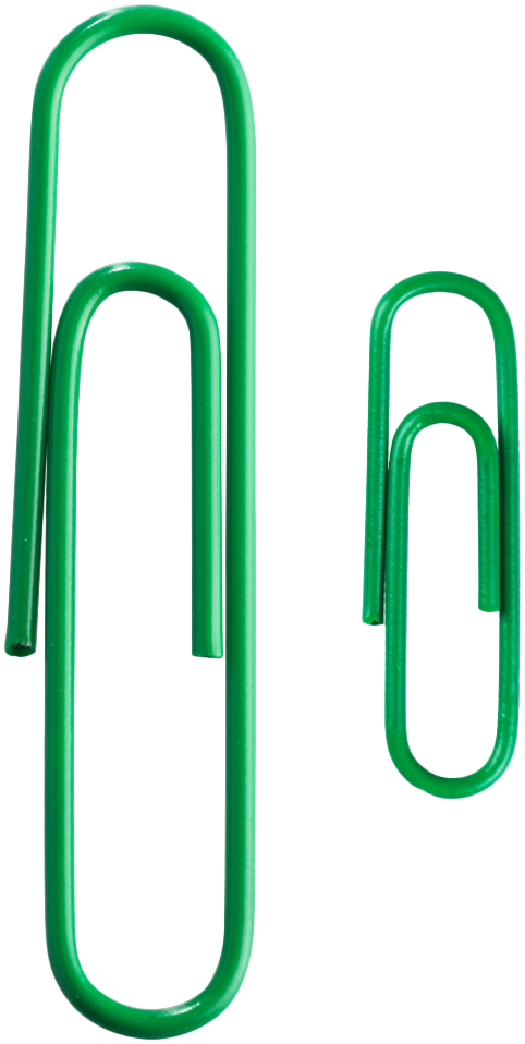Green Standard & Jumbo Paper Clips Assortment Pack - 1 Pack Each (175 Clips Total)