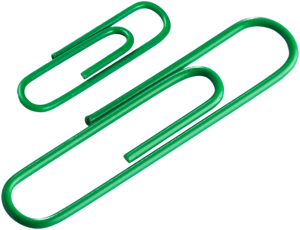 Green Standard & Jumbo Paper Clips Assortment Pack - 1 Pack Each (175 Clips Total)