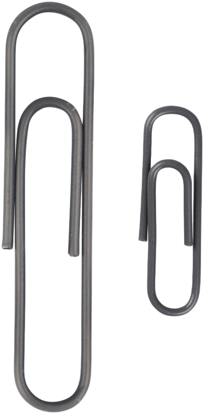 Gray Standard & Jumbo Paper Clips Assortment Pack - 1 Pack Each (175 Clips Total)